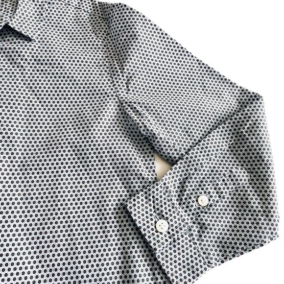 Boys n’ Arrows geometric print button down shirt size 4 - Picture 3 of 6